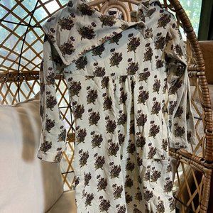Kate Quinn Pink Calendula Floral Dress Size 6Y Organic Cotton